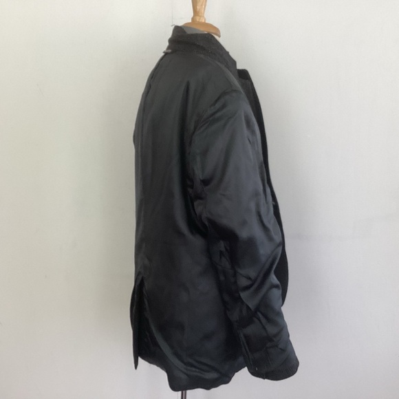 VTG Executive Collection Brown Gray Tweed Leather Button Suede Elbow Patch Coat - Picture 10 of 16